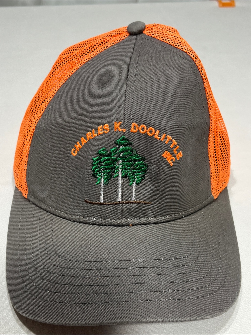Charles K. Doolittle Inc Outdoor Cap Orange Mesh Snapback Trucker Hat